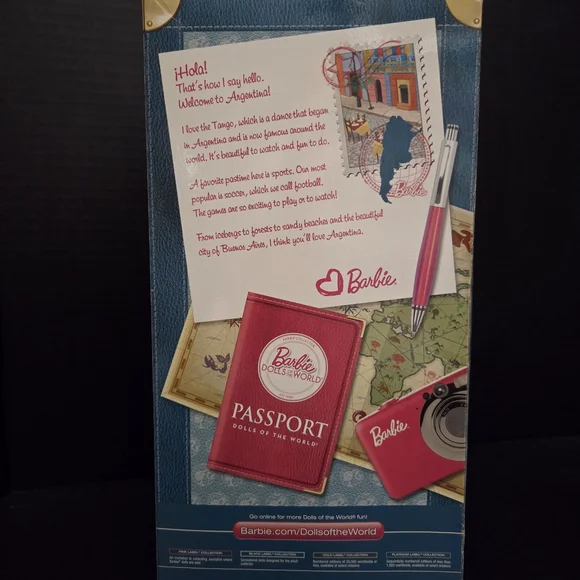 2011 Dolls of the World Argentina Barbie Pink Label #W3375 - Picture 3 of 9